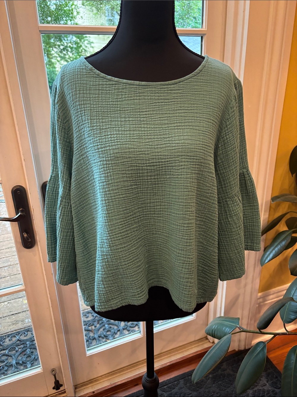 bryn Walker Seafoam Textured Scoop-Neck Tunic